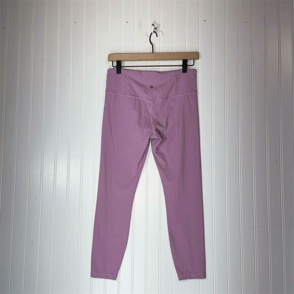 Athleta Purple Mid Rise Elation 7/8 Tight Ankle Leggings M Active Yoga Workout - Picture 2 of 4